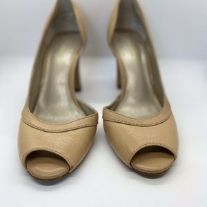 Liz Claiborne Women's Leather Pump Peep Toe 8.5 M